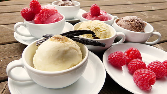 raspberries served in white plate thumbnail