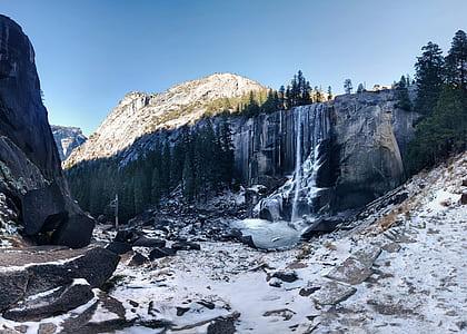 time-lapse photography of waterfalls thumbnail