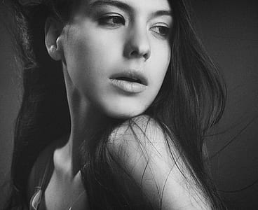 grayscale photography of woman thumbnail