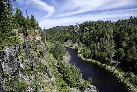 River, Canyon, Sky, and Landscape, at Eagle Canyon, Ontario thumbnail