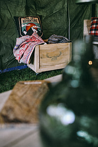 Interior of military styled tent thumbnail