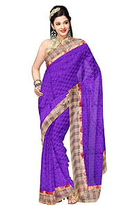 woman wearing blue and brown salwar kameez thumbnail
