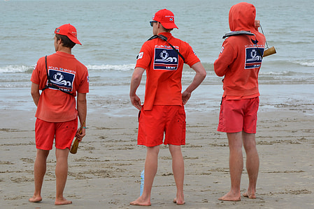 Life Guards Standing on the Beach in Cape Town, South Africa thumbnail