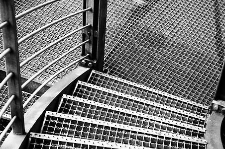 grayscale photo of a stairs thumbnail