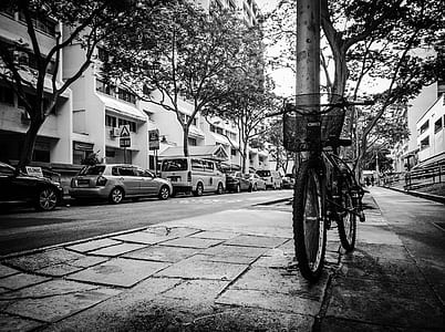 bike beside pole thumbnail