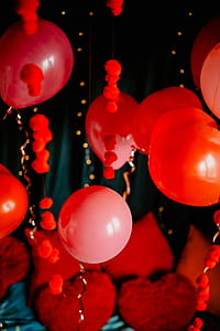 Red Balloons and Decorations for Valentine's Day thumbnail
