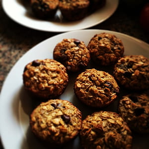 baked cookies on white plate thumbnail