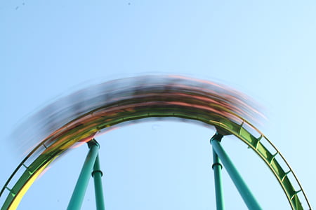 timelapse photo of roller coaster thumbnail