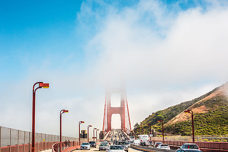 Golden Gate Bridge Pillars Covered in Fog thumbnail