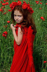 girl wearing red dress thumbnail