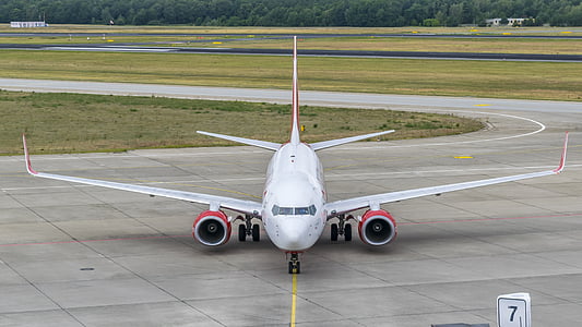 white airplane surrounded by grass thumbnail