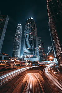 timelapse photography of road during nighttime thumbnail