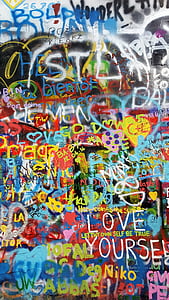 john lennon wall, prague, colorful, graffiti, paint, color thumbnail