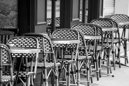 black-and-white, restaurant, france, paris thumbnail