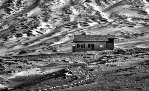 black-and-white, sky, building, house thumbnail
