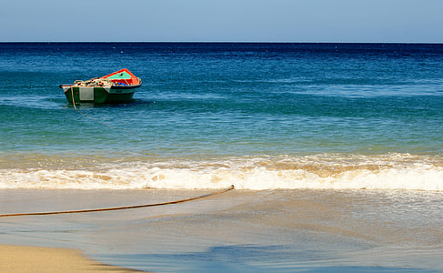 green boat on sea water during daytime thumbnail