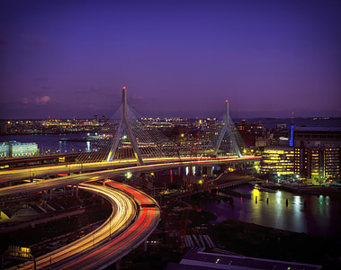 panoramic photography of cable bridge thumbnail