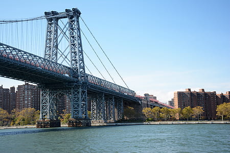 low angle photography metal bridge thumbnail