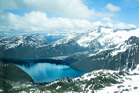landscape photography of lake surrounded by mountains alps thumbnail