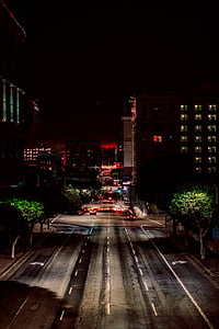 grey asphalt road and cars at night thumbnail