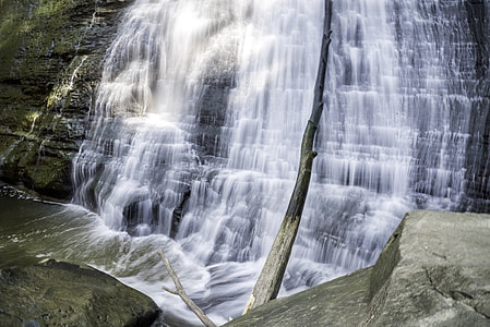 Smooth flowing bottom of Brandywine Falls in Cayuhoga Valley National Park, Ohio thumbnail