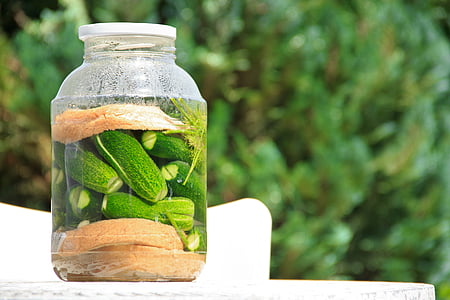 green vegetables inside clear glass jar thumbnail