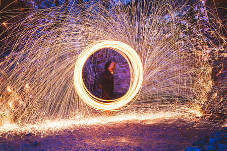 steel wool photography of man thumbnail