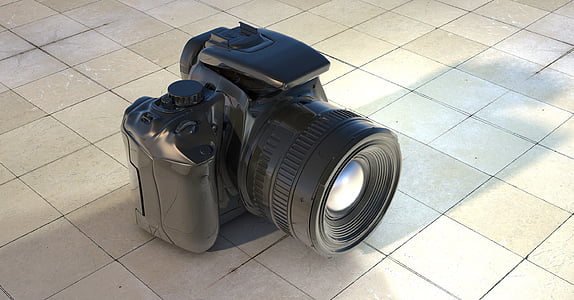black DSLR camera thumbnail