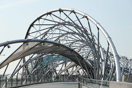 pathway between gray metal frame thumbnail
