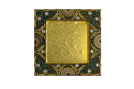 black and gold photo frame against white background thumbnail
