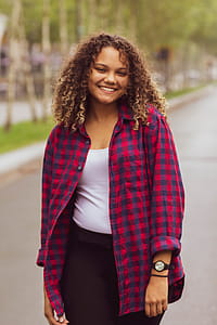 Woman Standing on Road While Smiling thumbnail