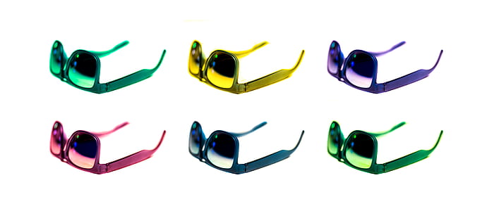 six assorted-color sunglasses thumbnail