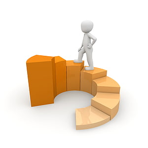 person climbing up a staircase clip art thumbnail