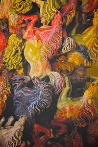 assorted-color 3D horses painting thumbnail