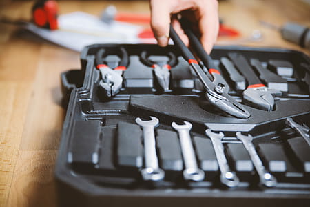 Tool set in open suitcase thumbnail