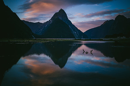mountain near body of water wallpaper thumbnail