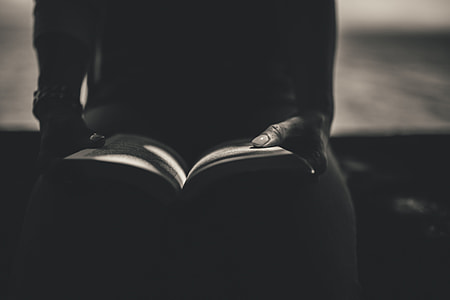 B&W Woman Reading Book thumbnail