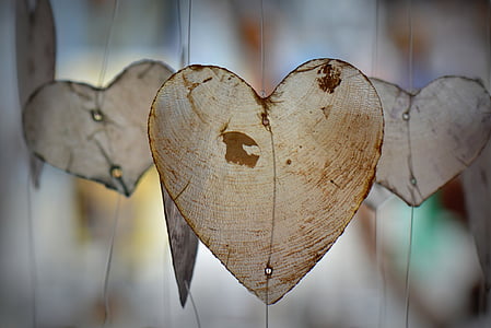white hearts hanging decors thumbnail