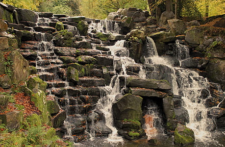waterfalls surrounded by trees thumbnail
