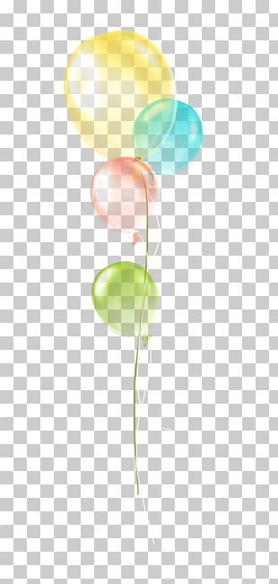 Balloon, Pink yellow and blue balloons, four assorted-color balloons PNG clipart