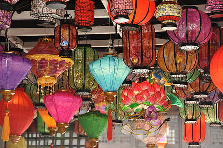 assorted-color glass-tint lamps thumbnail