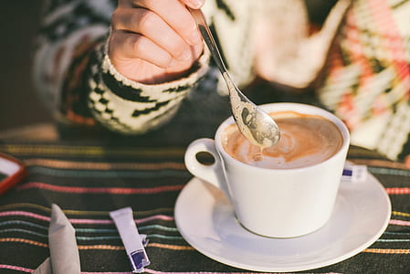 coffee, cup, spoon, cappuccino thumbnail