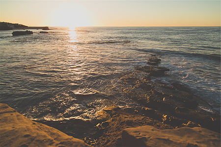 seashore during sunset thumbnail