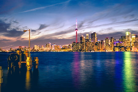 CN Tower, Toronto Canada during golden hour thumbnail