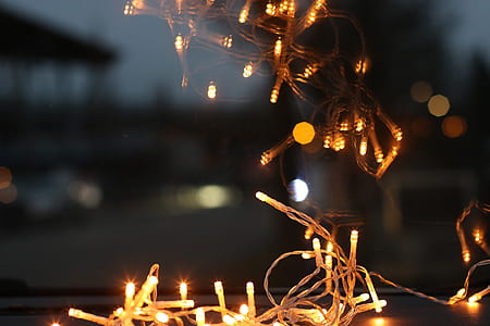 Close Up Photo of Brown String Lights thumbnail