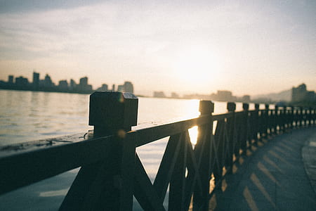railing, city, light, sunset thumbnail