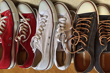 three pairs of low-top sneakers thumbnail