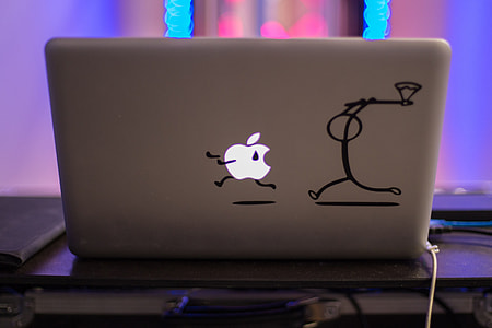 MacBook White with Apple logo illustration thumbnail