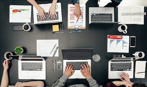 Tech Meeting Flatlay Photo thumbnail