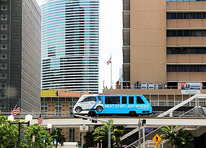 blue bus during daytime thumbnail